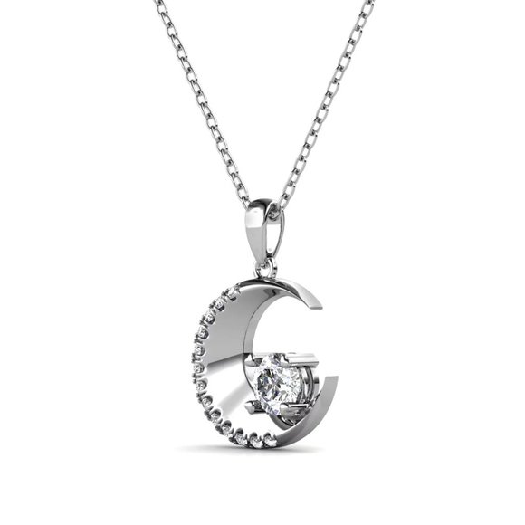 Certified 1/2ct. t.w. Diamond Moon Necklace - Picture 4 of 15